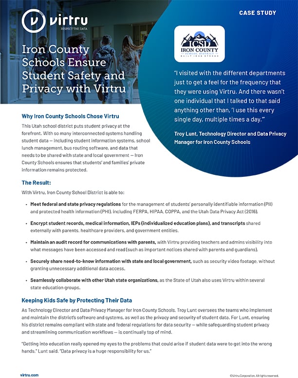 Iron County Encrypts Student Data with Virtru for Google Workspace